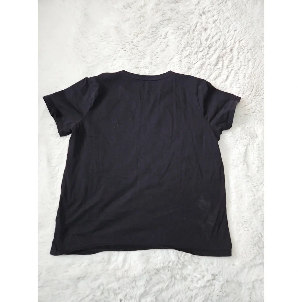 Michael Kors Women's Black Graphic T-Shirt Size XL 100% Organic Cotton